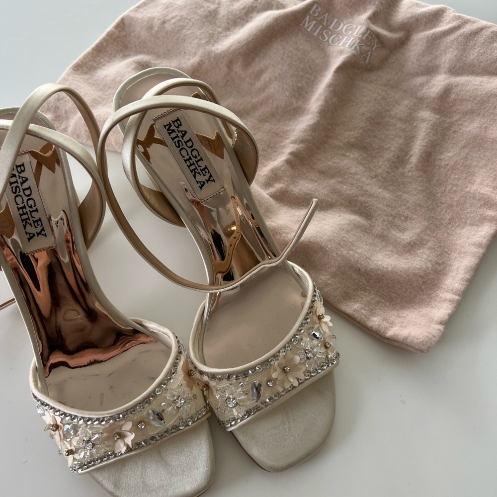 Badgley Mischka Floral Heels